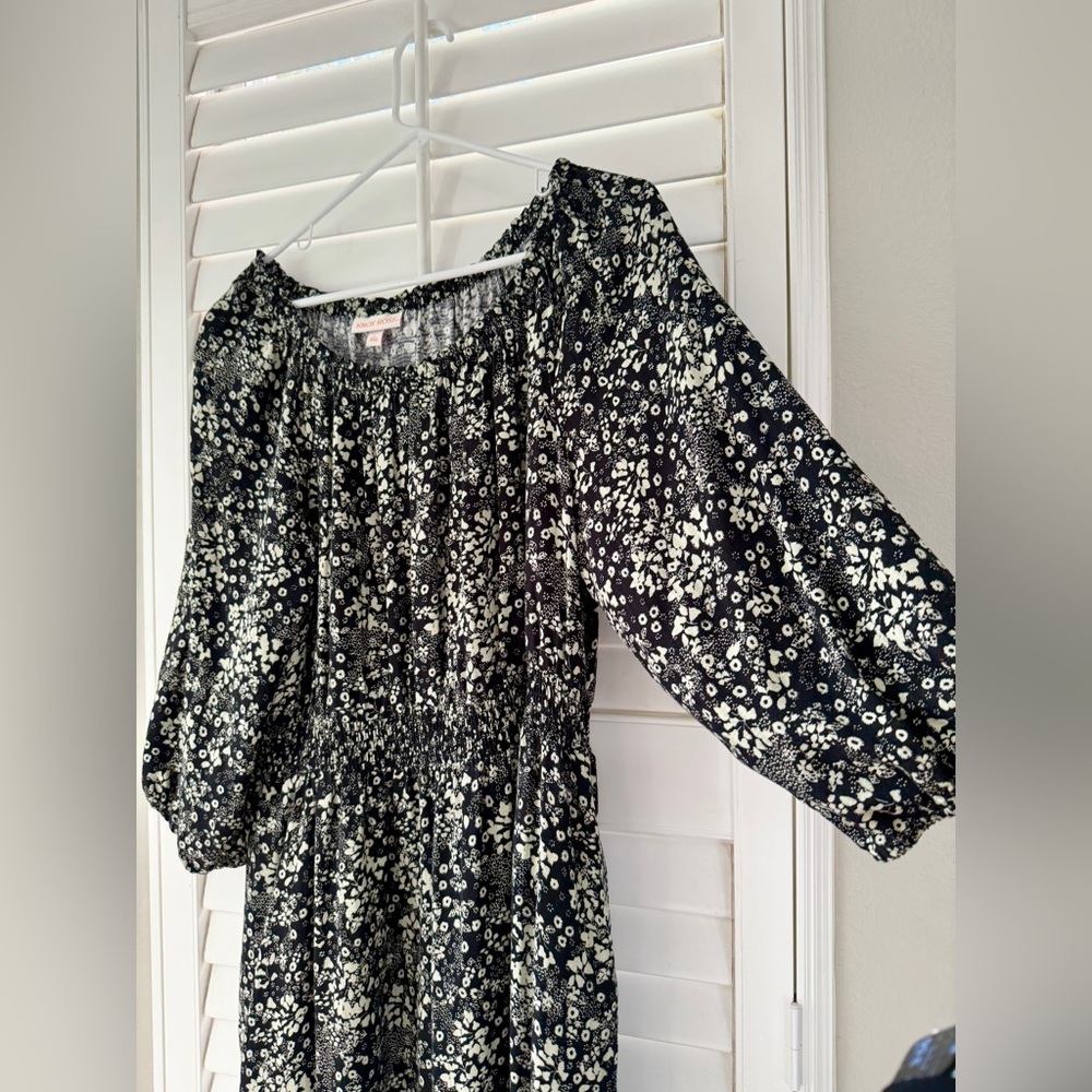 Knox Rose Womens Long Sleeve Dress Size L Prairie Floral Printed Pockets Swing - Picture 3 of 10